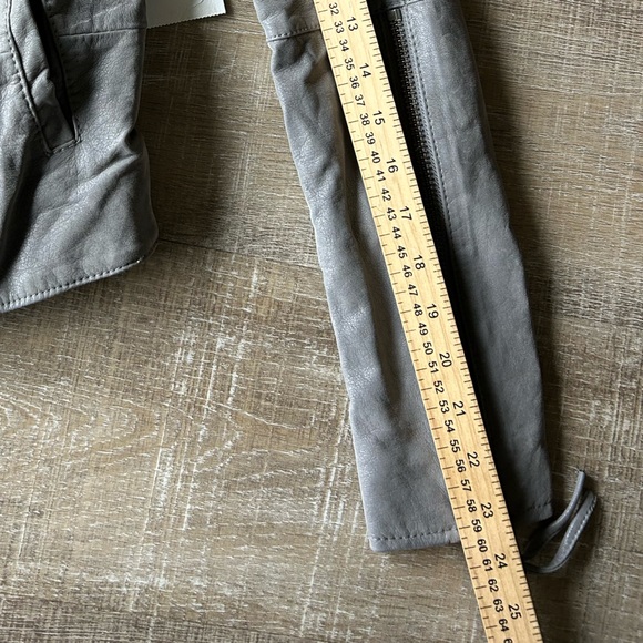 Free People Steel Mill Jacket Womens 4 Faux Suede Moto Gray Boho NWT Indie - Picture 8 of 13